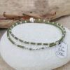 bracelet argent 925 vert kaki double